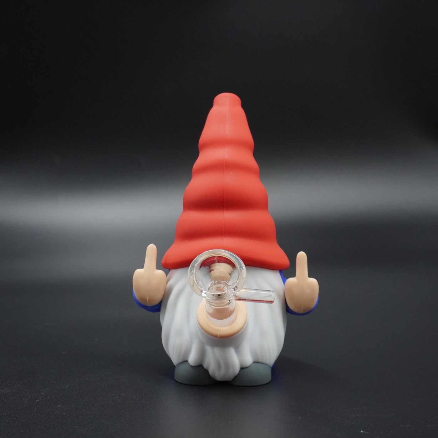 Middle Finger Gnome Silicone Bong