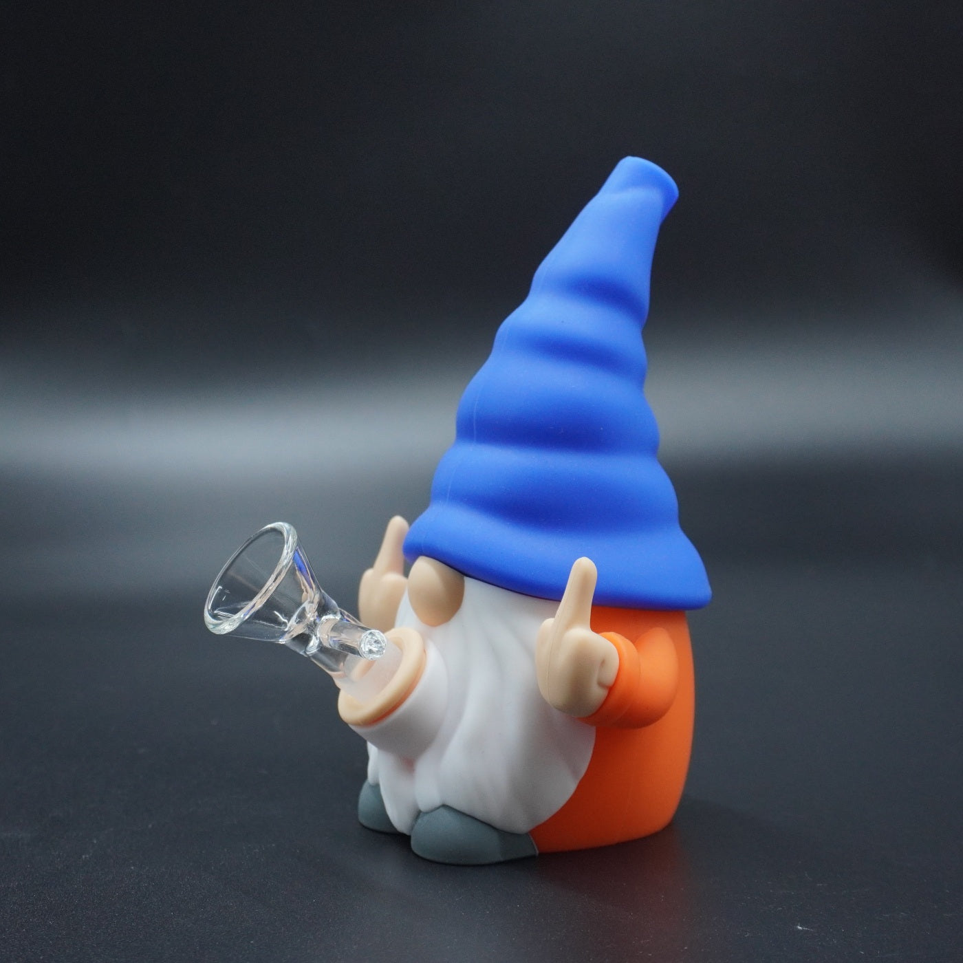 Middle Finger Gnome Silicone Bong