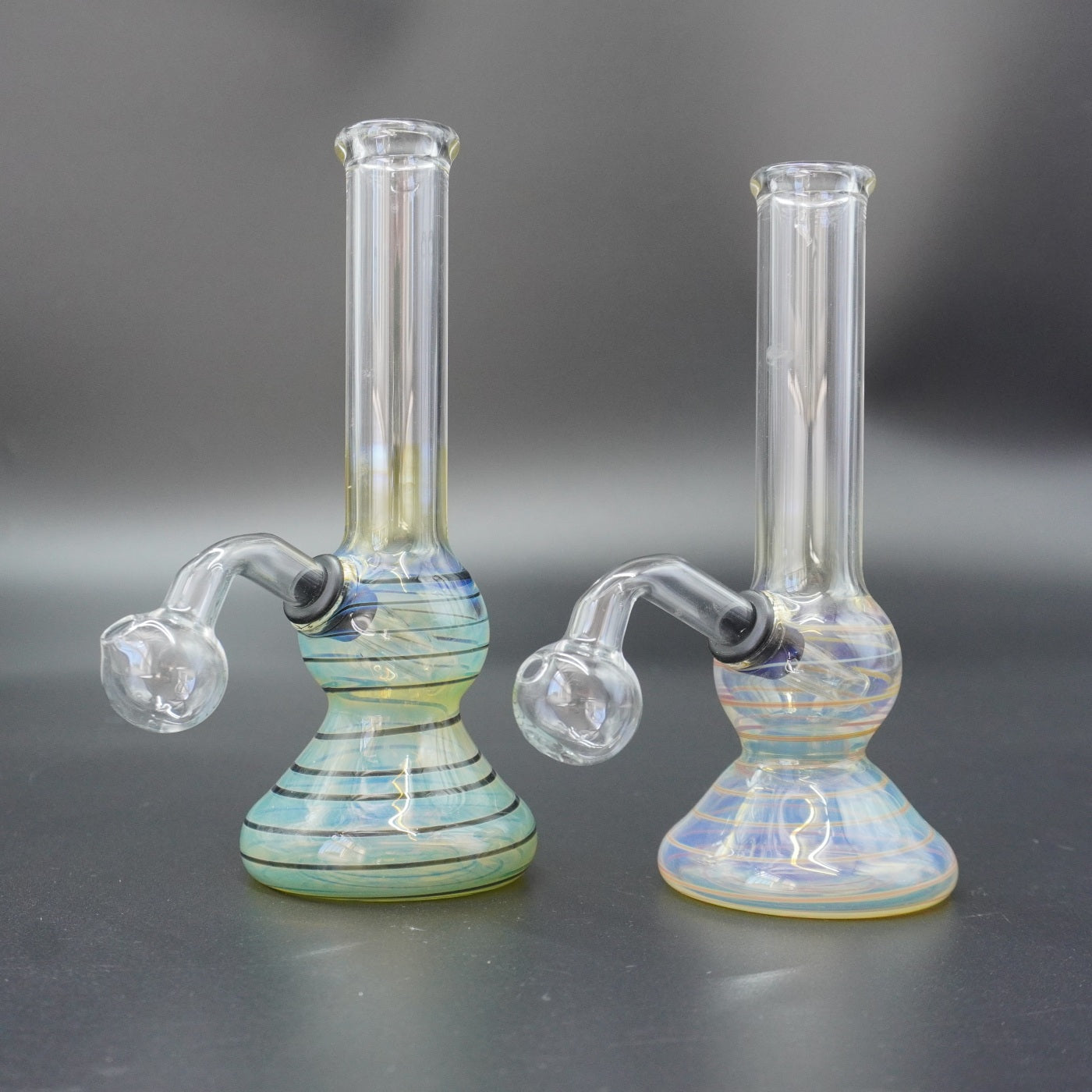 Fumed Swirl Glass Oil Burner