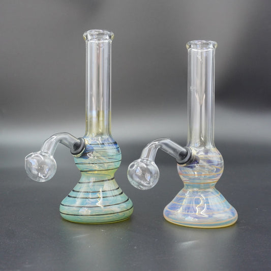 Fumed Swirl Glass Oil Burner