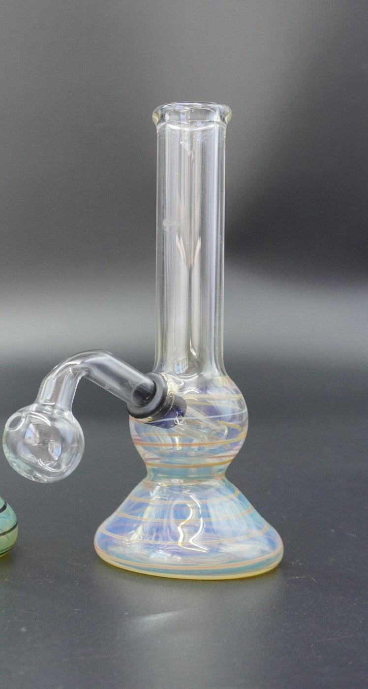 Fumed Swirl Glass Oil Burner