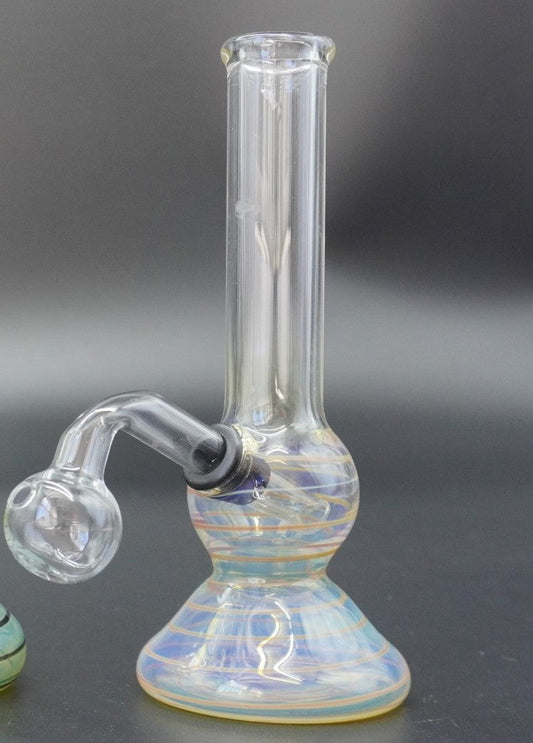 Fumed Swirl Glass Oil Burner