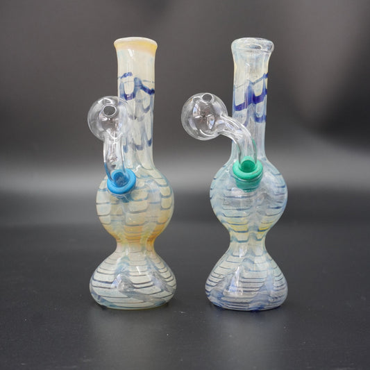 "Ocean Mist" Fumed Glass Oil Burner