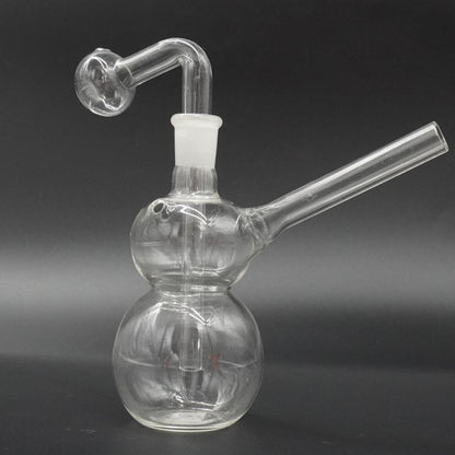 Double Bubble Glass Oil Burner Bubbler