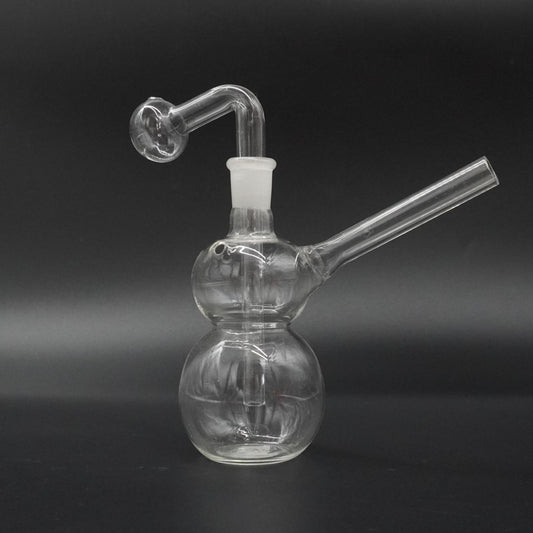 Double Bubble Glass Oil Burner Bubbler
