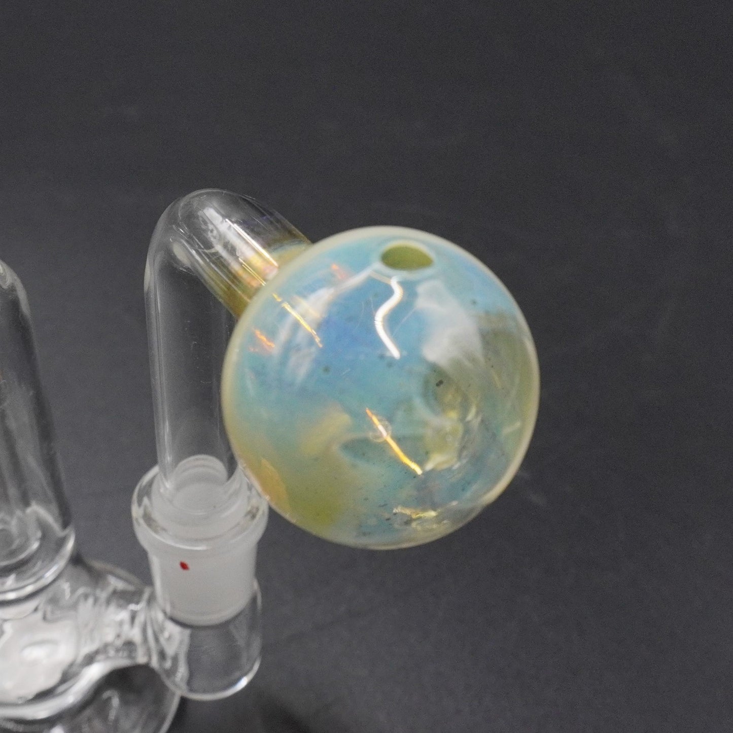 Fumed Glass 90-Degree Oil Burner Attachment