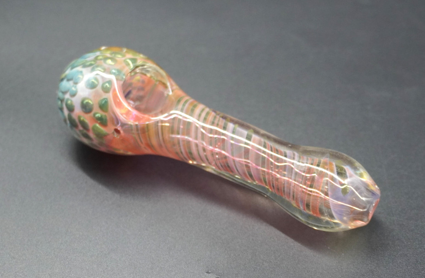 Fumed Honeycomb Glass Hand Pipe
