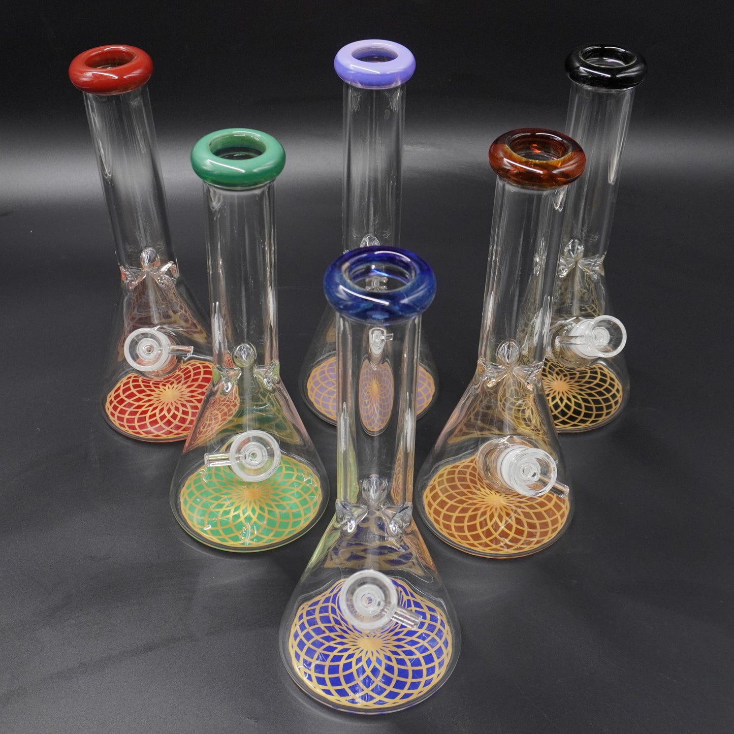 Geometric Beaker Bong Water Pipe
