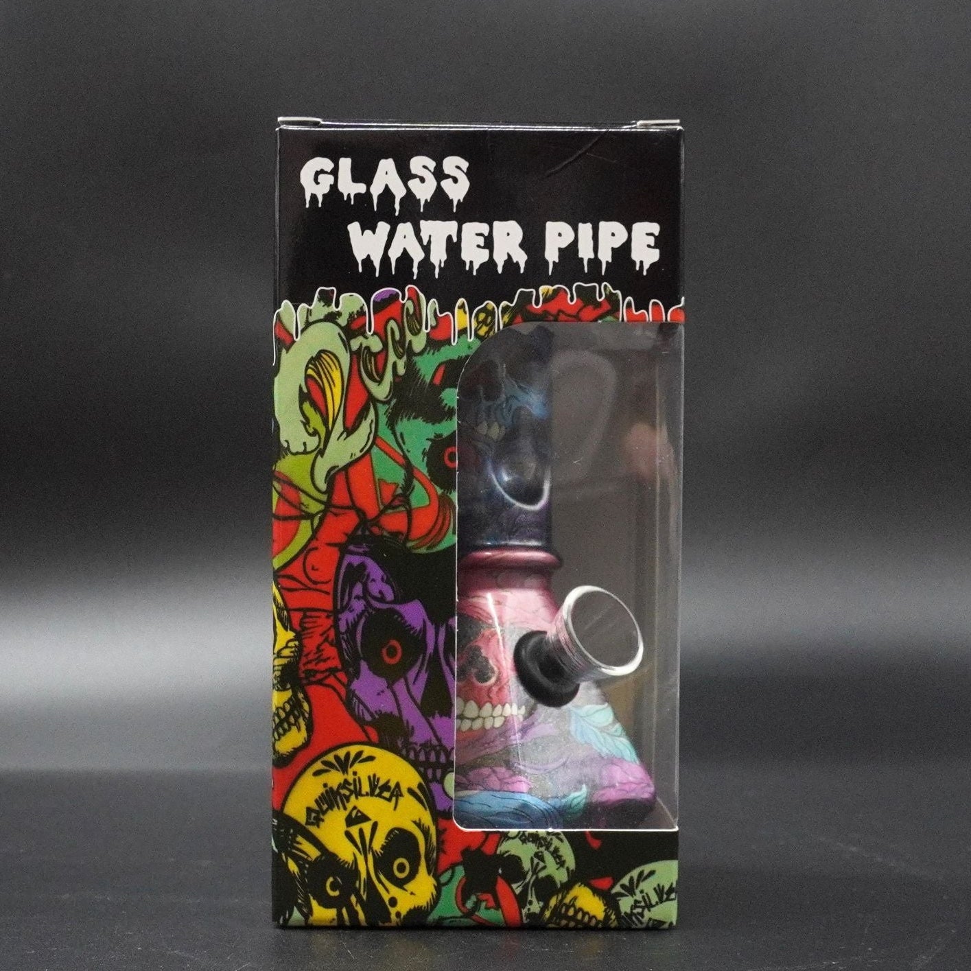 2 in 1 Geometric Beaker Water Pipe Full-Wrap Graphic (Herb or Oil)