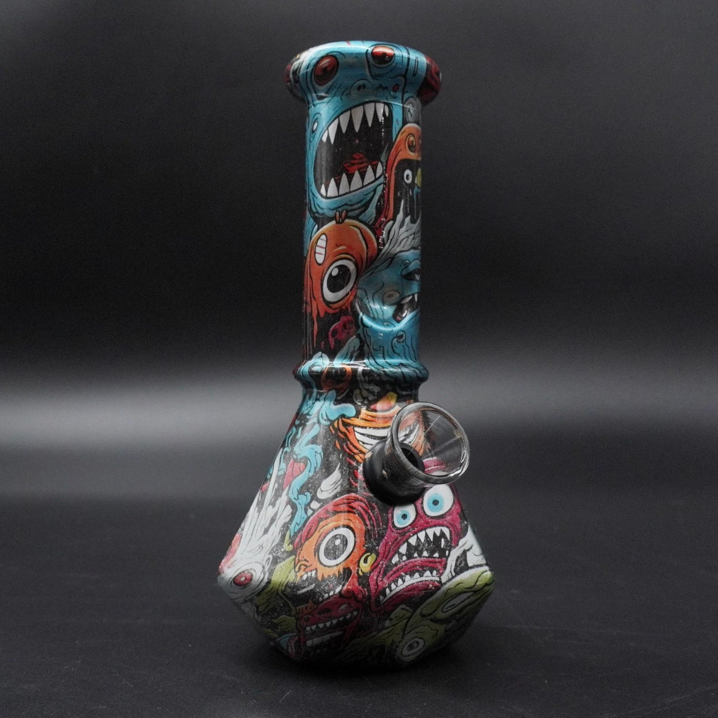 2 in 1 Geometric Beaker Water Pipe Full-Wrap Graphic (Herb or Oil)