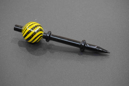 Glass dab stick with carb cap