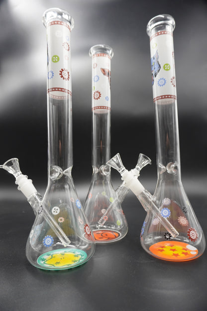 Graphic Print 12 inches Beaker bong