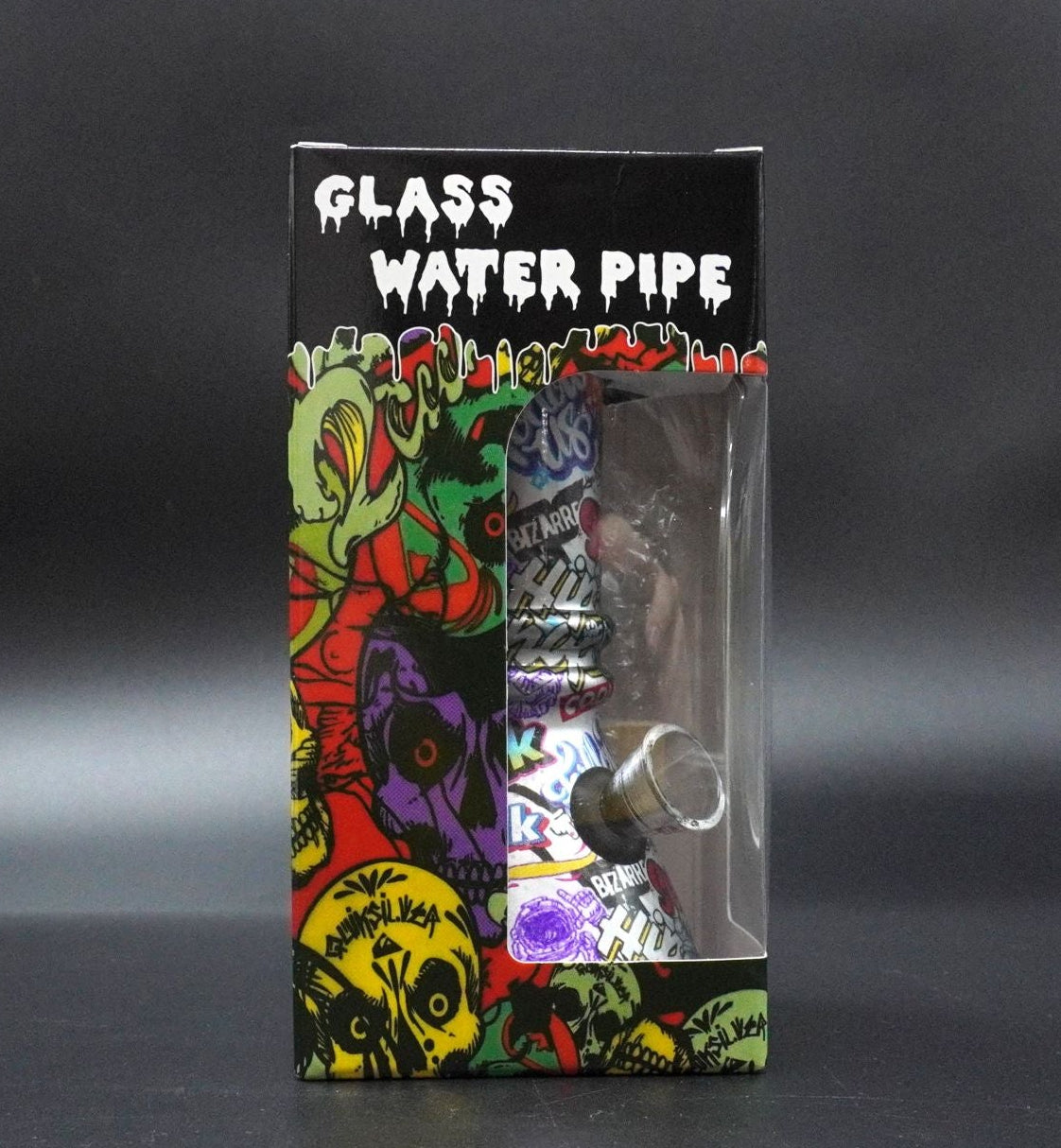 2 in 1 Graphic Print Beaker Bong (Herb or Oil)