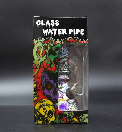 2 in 1 Graphic Print Beaker Bong (Herb or Oil)