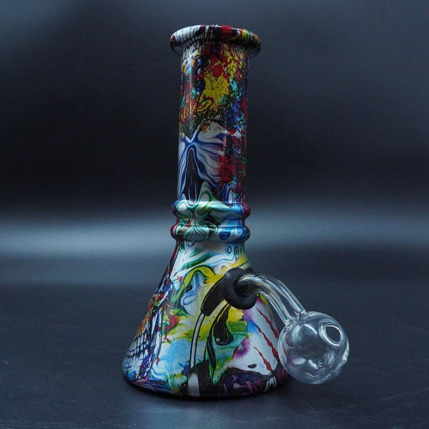 2 in 1 Graphic Print Beaker Bong (Herb or Oil)