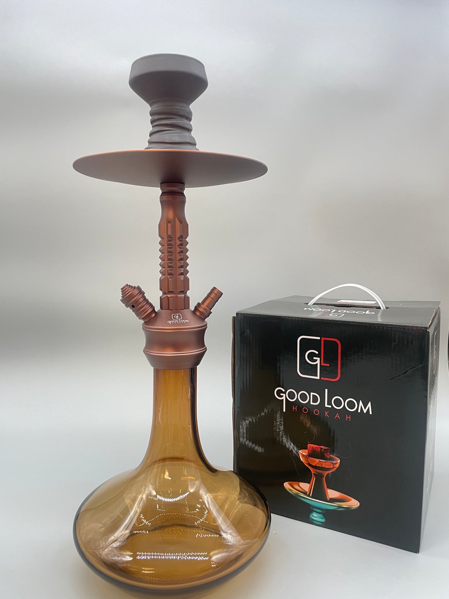 Amber Brown Good Loom Hookah Set 17"