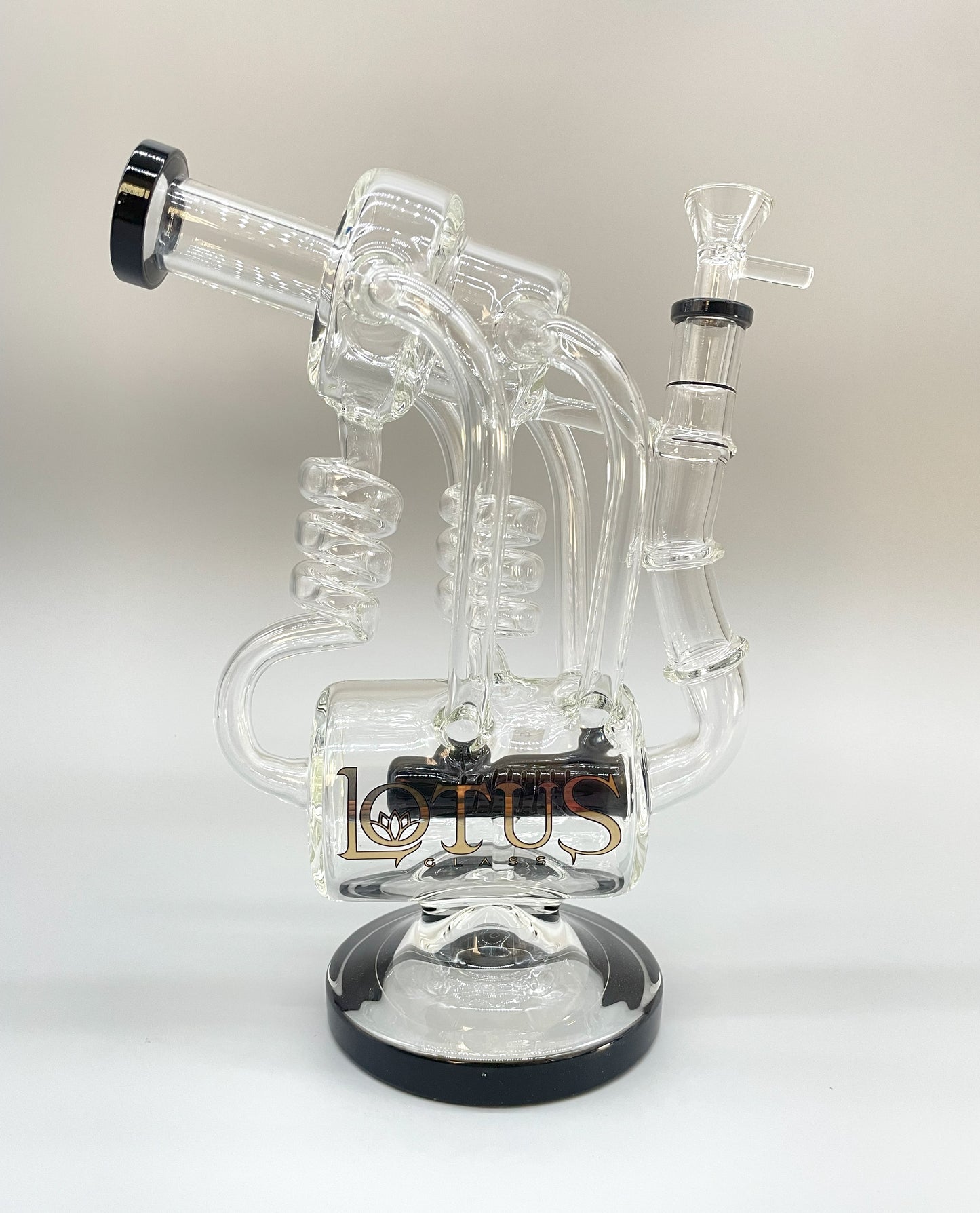 Lotus Glass Dual Coil Precolators 11" Bong