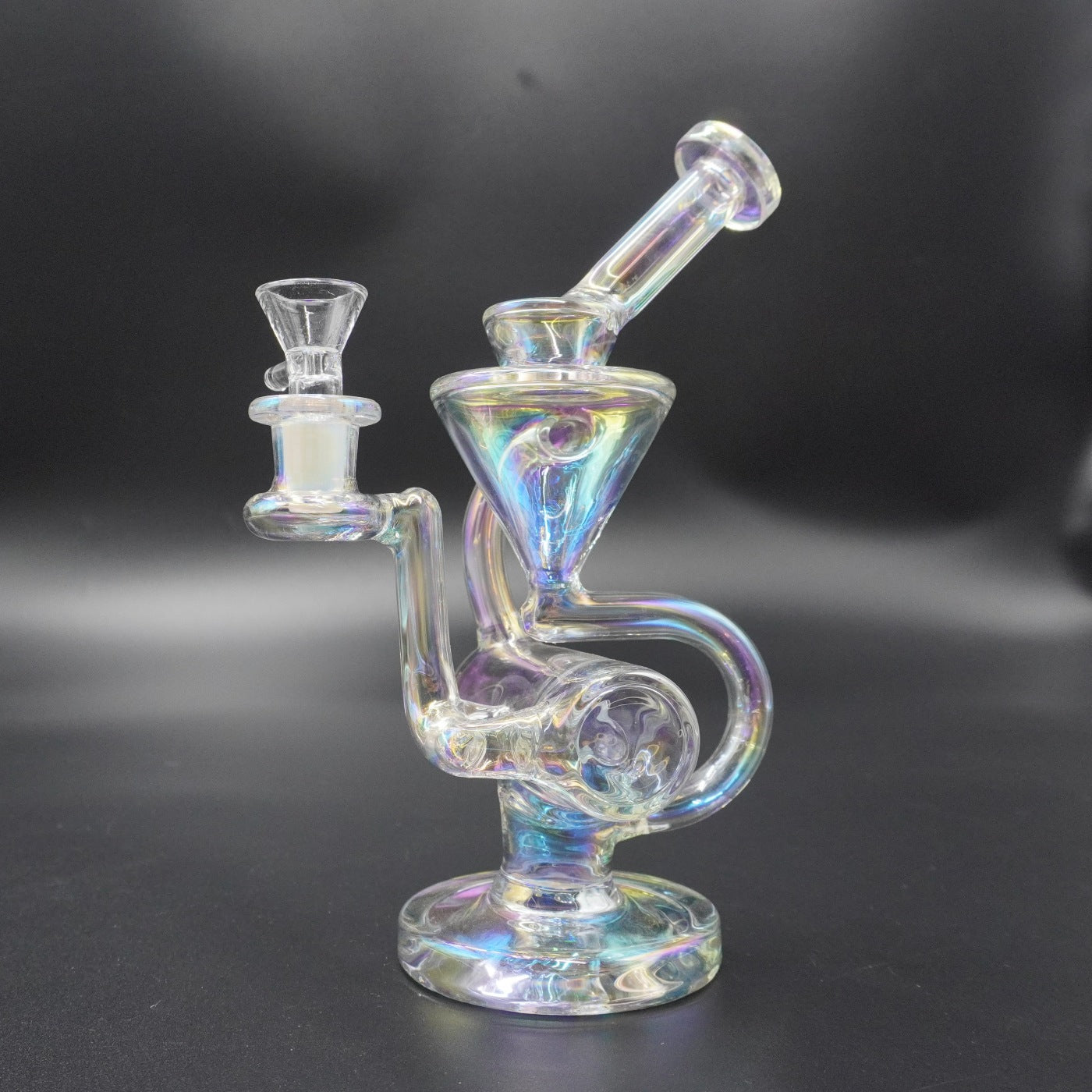 Iridescent Cyclone Recycler Dab Rig