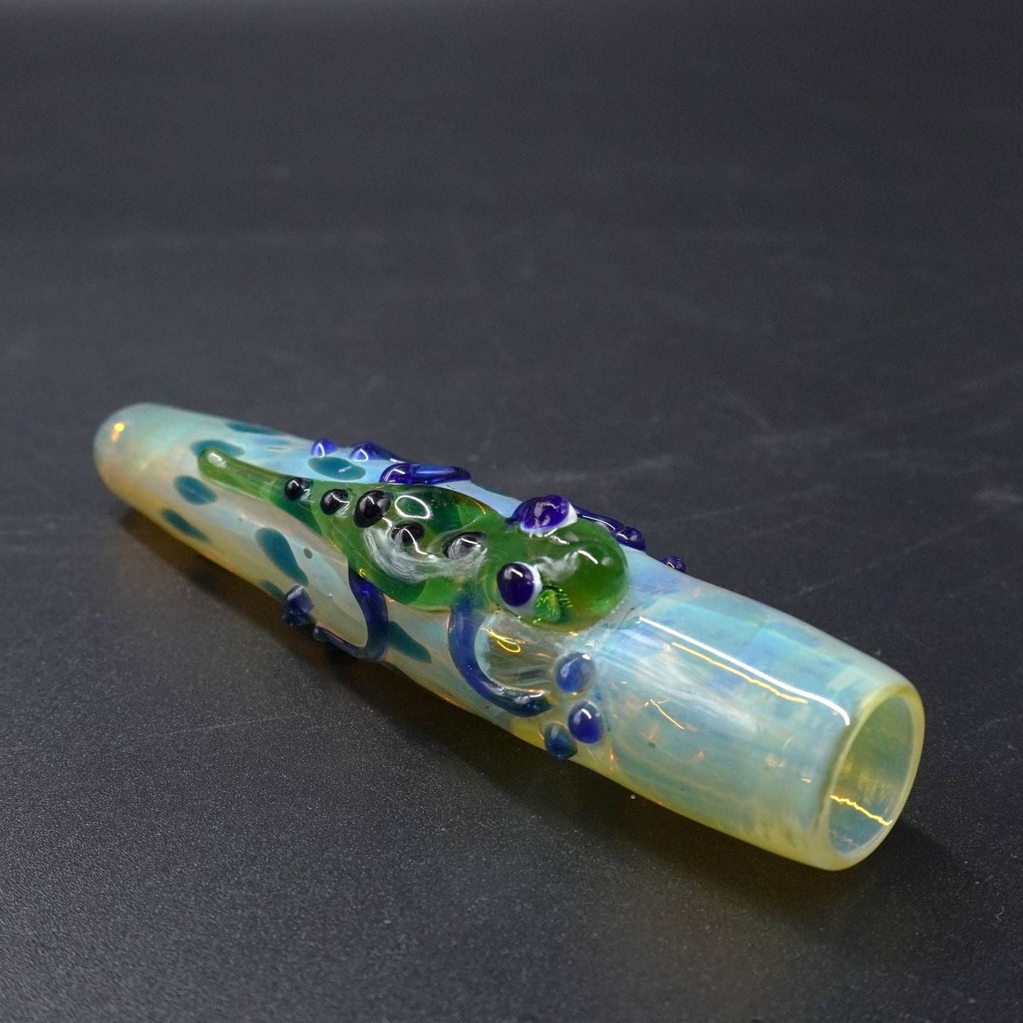 "Jeweled Frog" Sculpted Glass Chillium