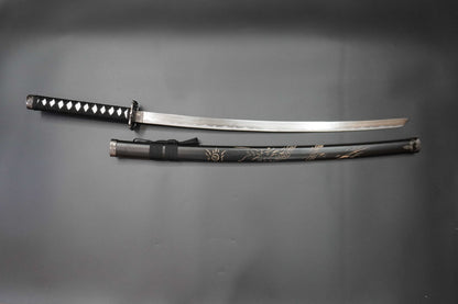 Sword and sheath on a gray background