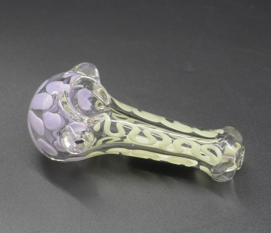 Lavender Glass Hand Pipe
