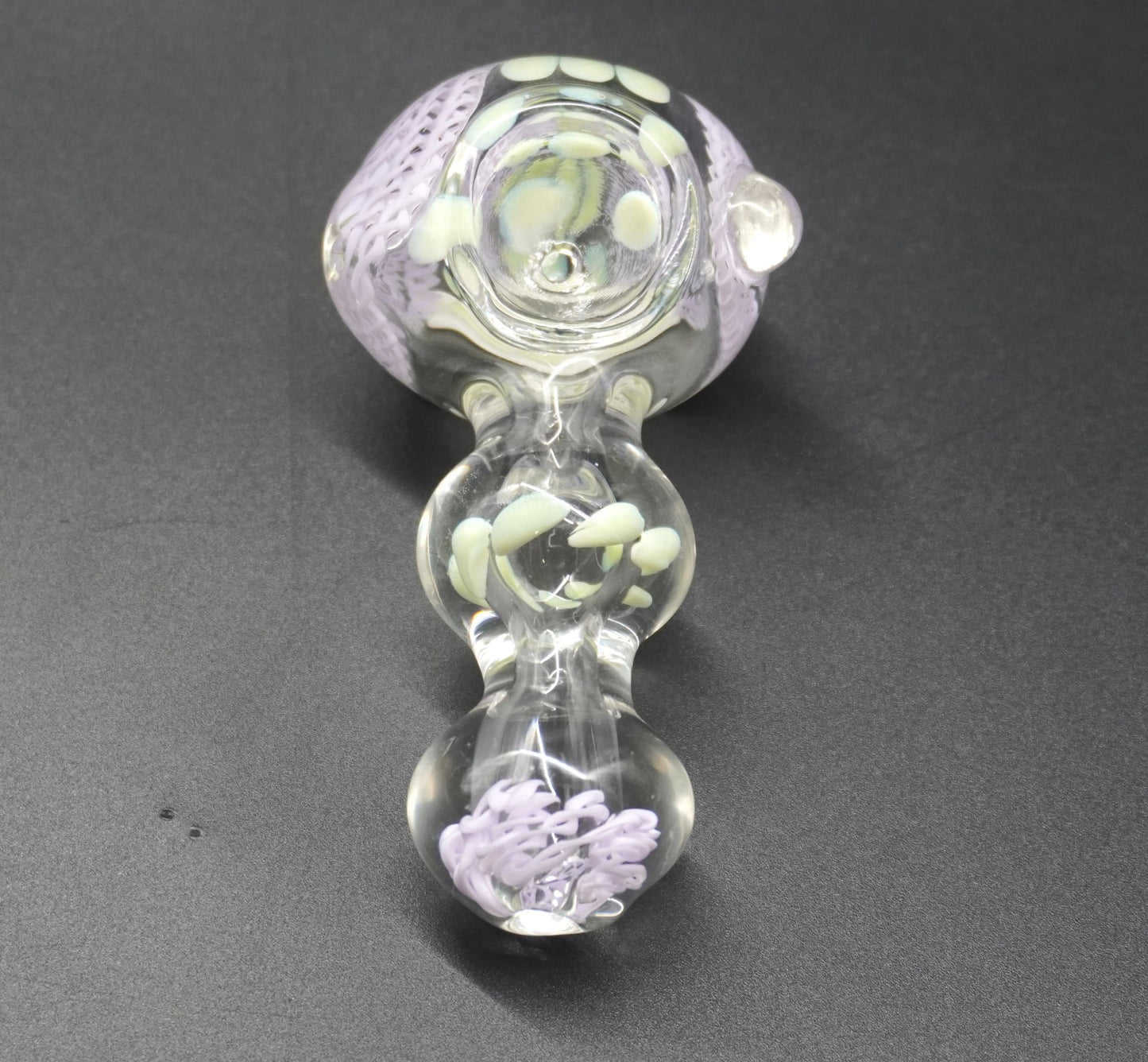 Lavender Swirl Glass Hand Pipe
