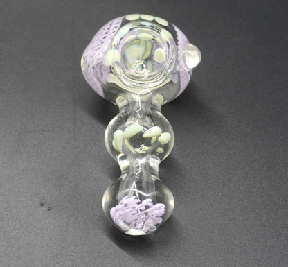 Lavender Swirl Glass Hand Pipe