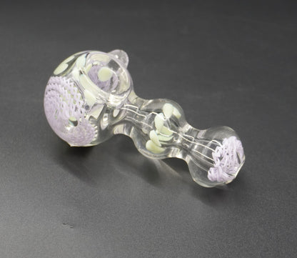 Lavender Swirl Glass Hand Pipe