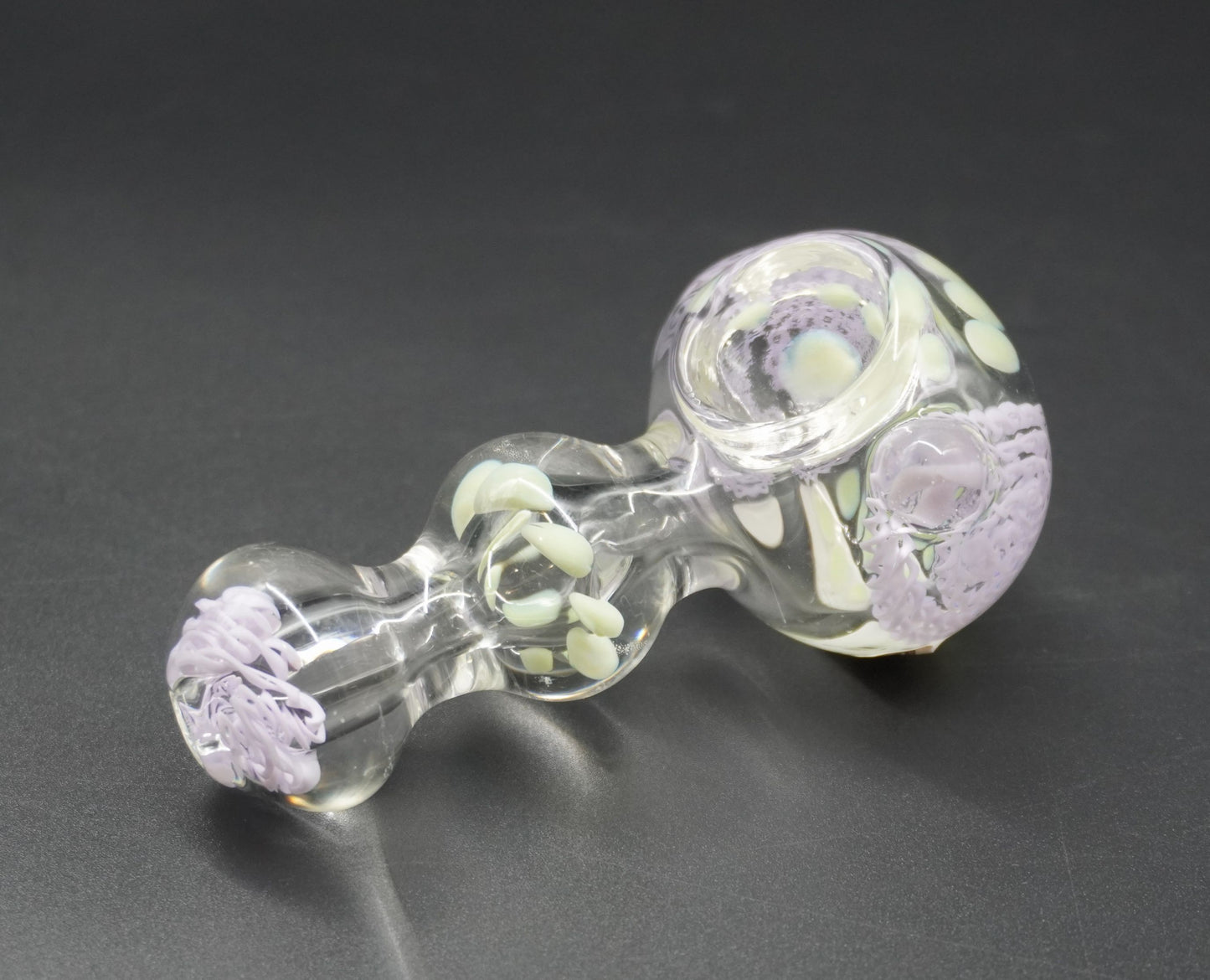 Lavender Swirl Glass Hand Pipe