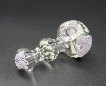 Lavender Swirl Glass Hand Pipe