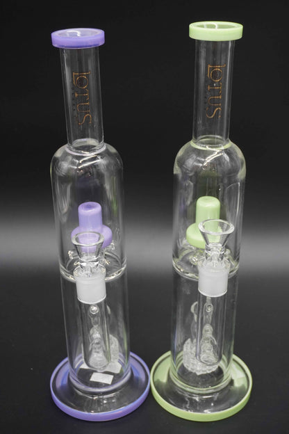 Lotus Double Perc Bong 12 inches