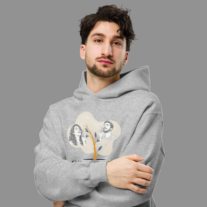 Mantra 001 Oversized Unisex Graphic Pullover Hoodie | "Growth in Every Puff"