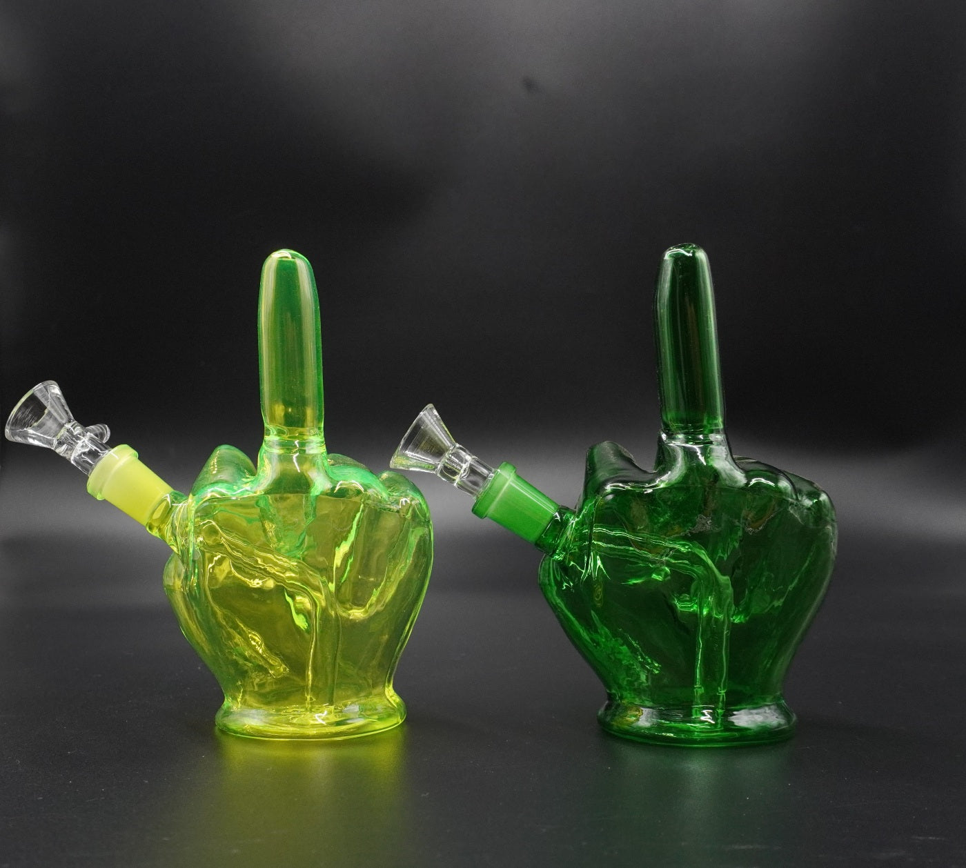 Middle Finger Glass Water Pipe