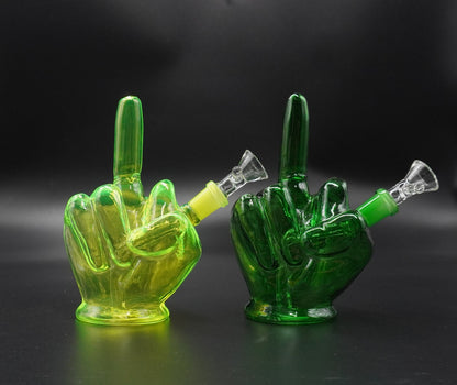 Middle Finger Glass Water Pipe