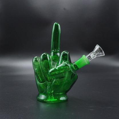 Middle Finger Glass Water Pipe