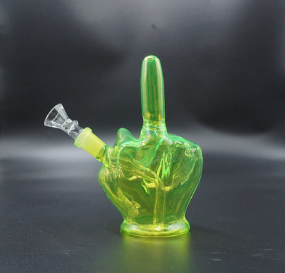 Middle Finger Glass Water Pipe