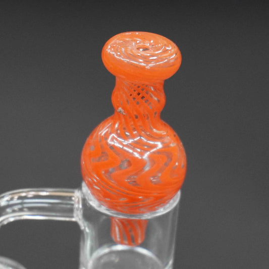 Swirl bubble carb cap