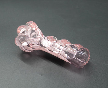 Pink Lace Hand-Blown Glass Hand Pipe