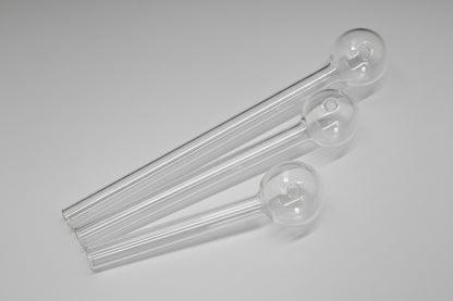 Premium Clear Glass Oil Burner Pipe ( Pack of 2 )