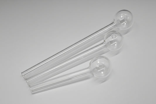Premium Clear Glass Oil Burner Pipe ( Pack of 2 )