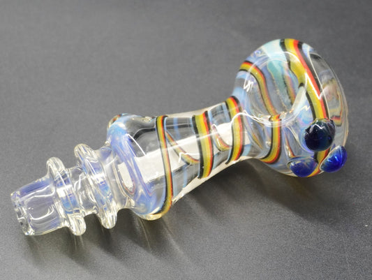 Rasta Spiral Glass Pipe