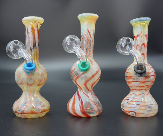 "Sunset Swirl" Fumed Glass Oil Burner
