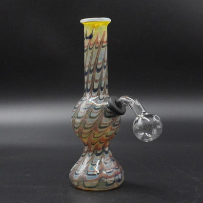 "Sunset Swirl" Fumed Glass Oil Burner