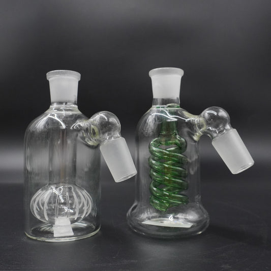 The "Dual-Action" 45° Ash Catcher Series (Showerhead or Coil)