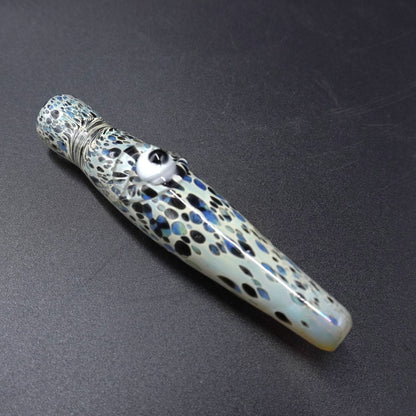 "The Oculus" Frit-Spotted Glass Chillum