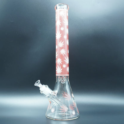 Frosted Leaf Beaker Bong