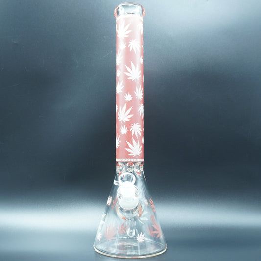 Frosted Leaf Beaker Bong