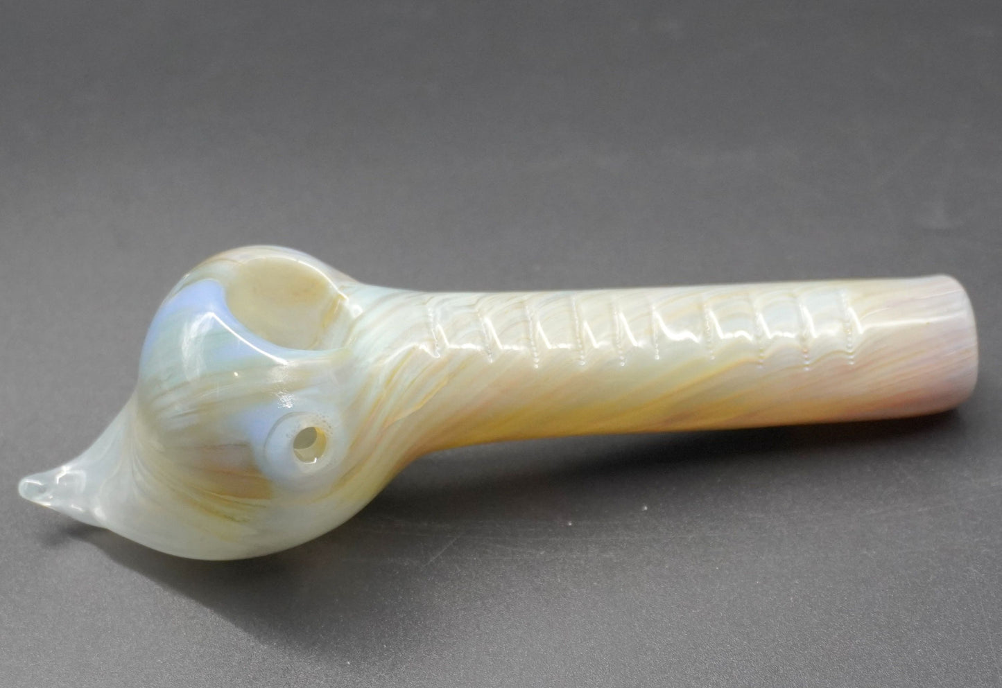 Opalescent fumed Glass Pipe