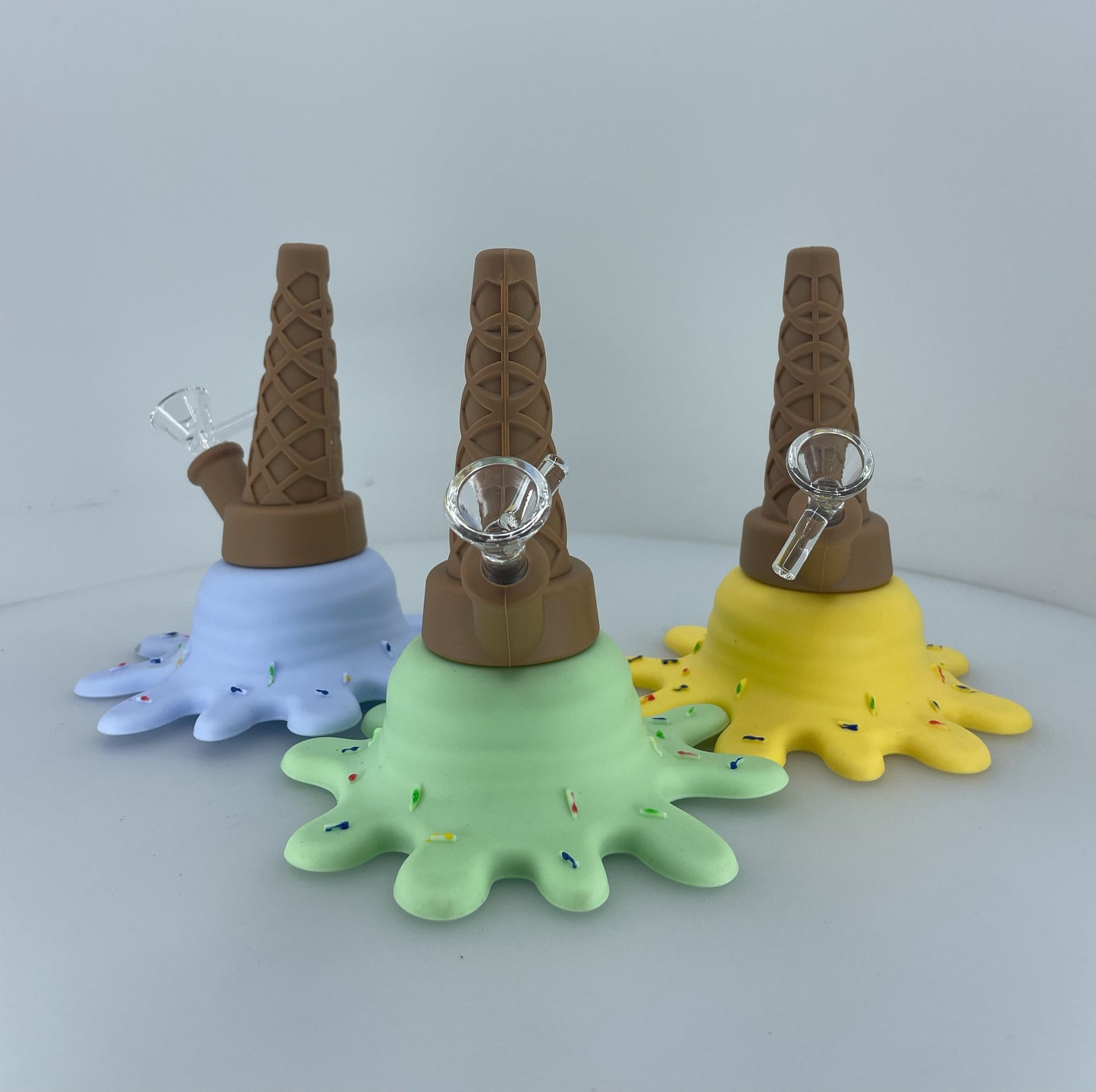 6" Ice Cream Silicon Water Pipe